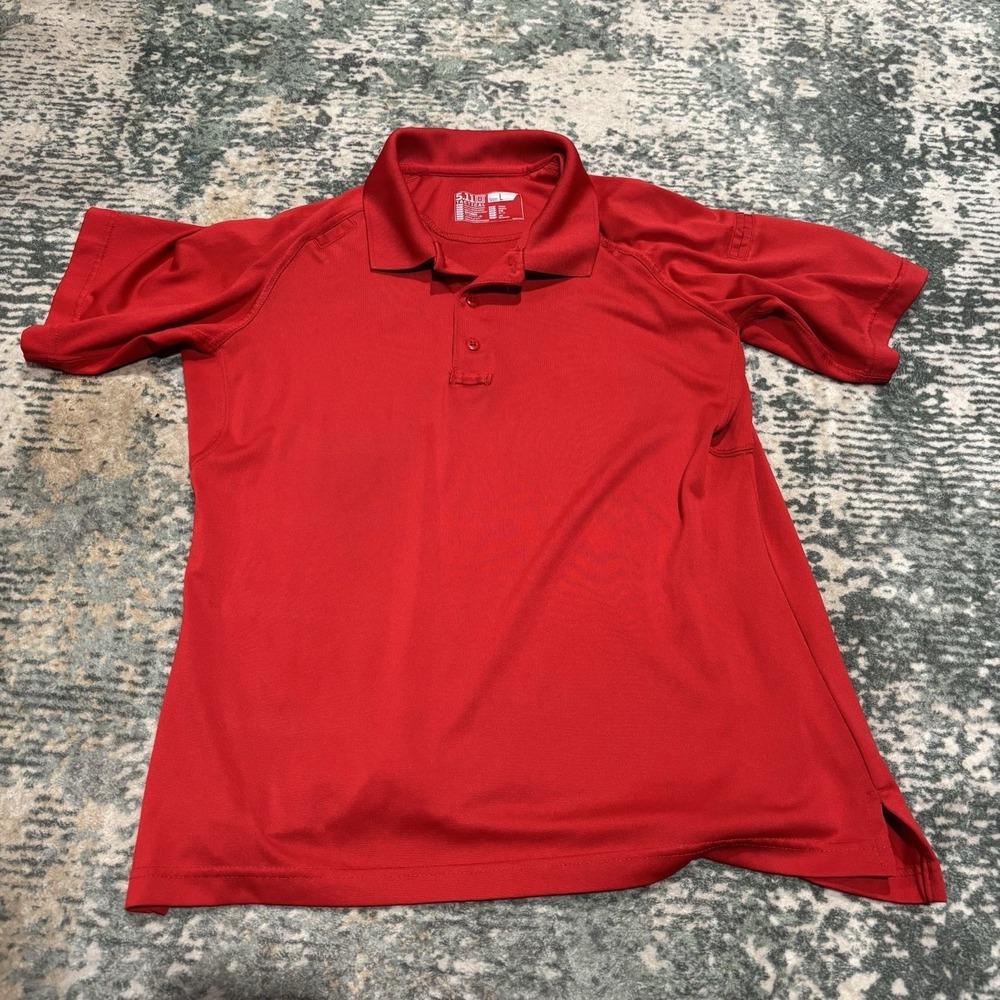 5.11 Tactical Performance Red Short Sleeve Polo Shirt  sz Large - Fits Medium